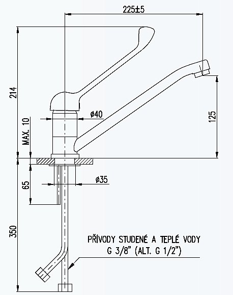 Смеситель для раковины RAV - Slezak SAZAVA SA605.5   купить в интернет-магазине сантехники Sanbest