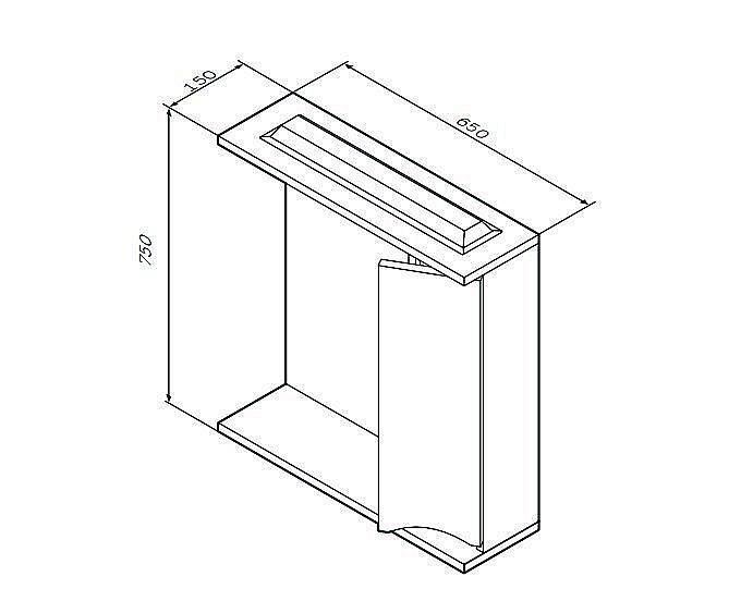 Зеркало со шкафом AM.PM Like 65 белый в ванную от интернет-магазине сантехники Sanbest