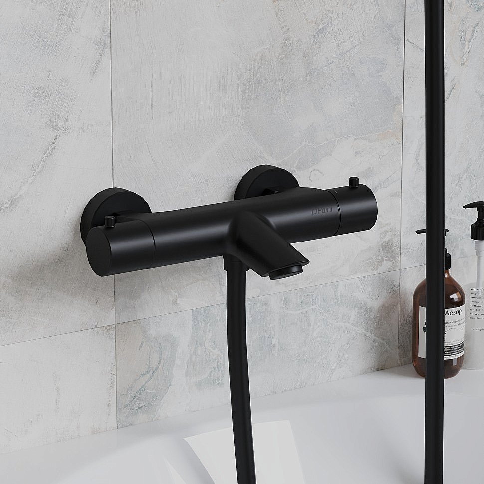 Смеситель для ванны PAINI Cox 78PZ111TH черный матовый купить в интернет-магазине сантехники Sanbest