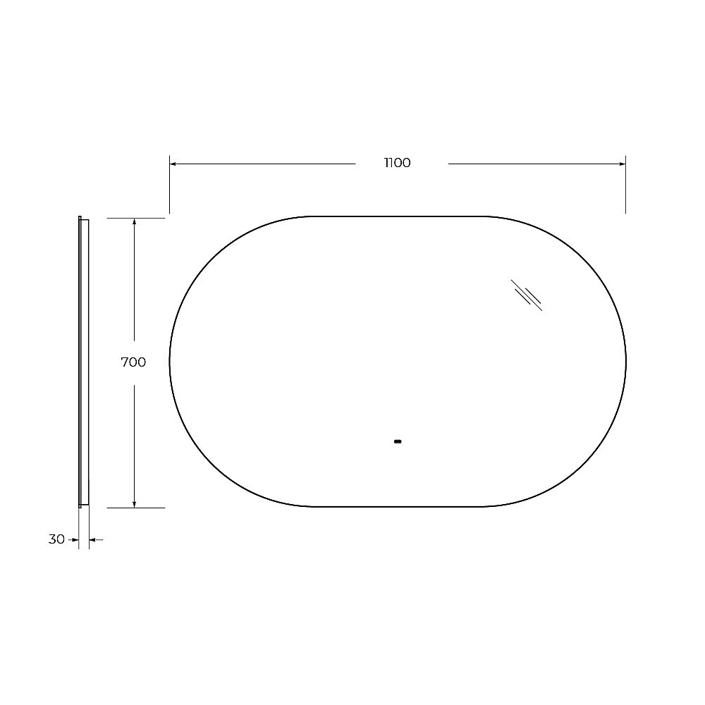 Зеркало с LED подстветкой Cezares VAGUE CZR-SPC-MOV 110x70 в ванную от интернет-магазине сантехники Sanbest