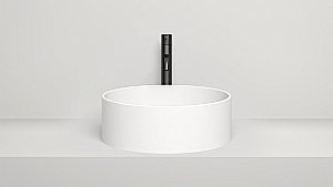 Раковина накладная Salini Armonia 02 130112SM 45 из искусственного камня S-Stone, белая матовая купить в интернет-магазине Sanbest