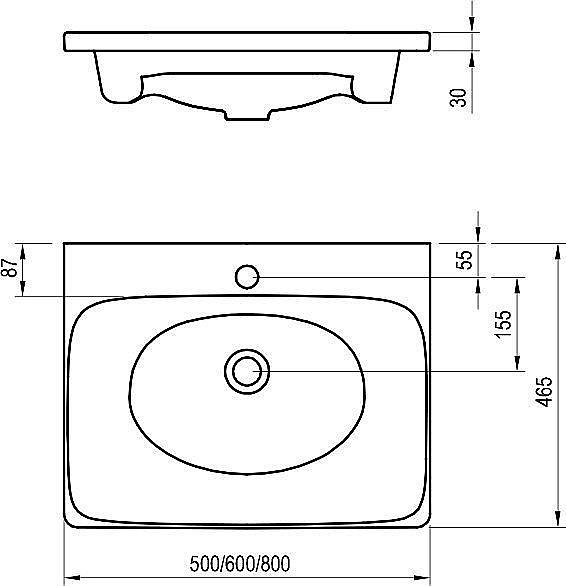 Раковина Ravak BALANCE XJX01250000 купить в интернет-магазине Sanbest
