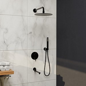 Душевая система RGW Shower Panels SP-55B 51140855-04 черная купить в интернет-магазине сантехники Sanbest
