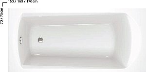 Ванна акриловая Ravak DOMINO PLUS C621R00000 160х70 купить в интернет-магазине Sanbest