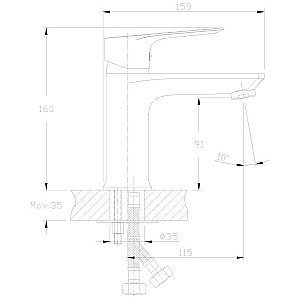 Смеситель для раковины Rossinka RS27-11 купить в интернет-магазине сантехники Sanbest