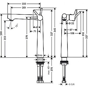 Смеситель для раковины Hansgrohe Talis S 250 72116000 купить в интернет-магазине сантехники Sanbest