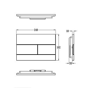 Кнопка смыва для инсталляции механическая WONZON & WOGHAND, Брашированное золото (WW-IB235-BG) купить в интернет-магазине сантехники Sanbest