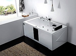 Ванна акриловая Gemy Enjoy Yourself G9066-II K 171х86 белая с гидромассажем купить в интернет-магазине Sanbest