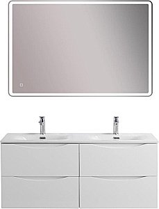 Тумба с раковиной BelBagno MARINO-CER-N-1200-4C-SO-BL-P Bianco Lucido для ванной в интернет-магазине Sanbest