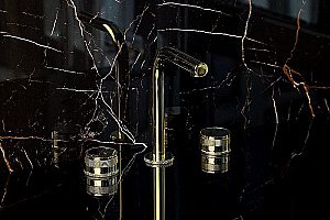 Смеситель для раковины Boheme Prestige 152-G-PR золото купить в интернет-магазине сантехники Sanbest