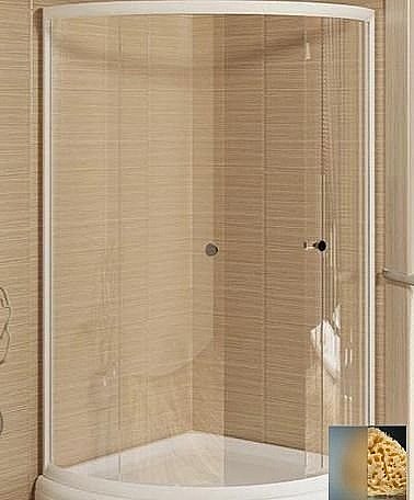 Душевой уголок Радомир Найт 100x100 стекло матовое/профиль белый купить в интернет-магазине Sanbest