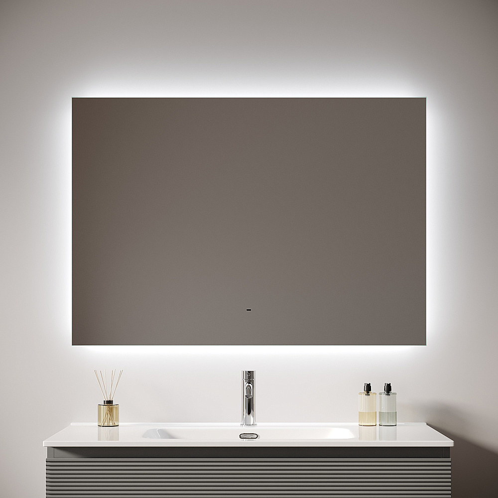 Зеркало с подсветкой Sancos Square 2.0 SQ2.1000 100х70 в ванную от интернет-магазине сантехники Sanbest