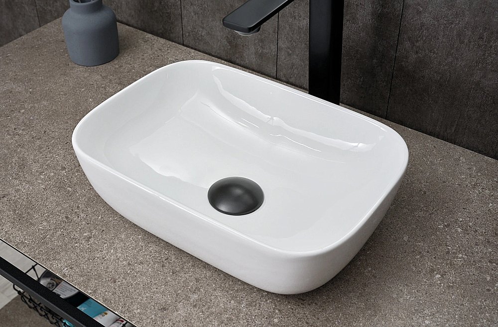 Раковина накладная Gid Geometrico 36 N1334 51237 белая купить в интернет-магазине Sanbest