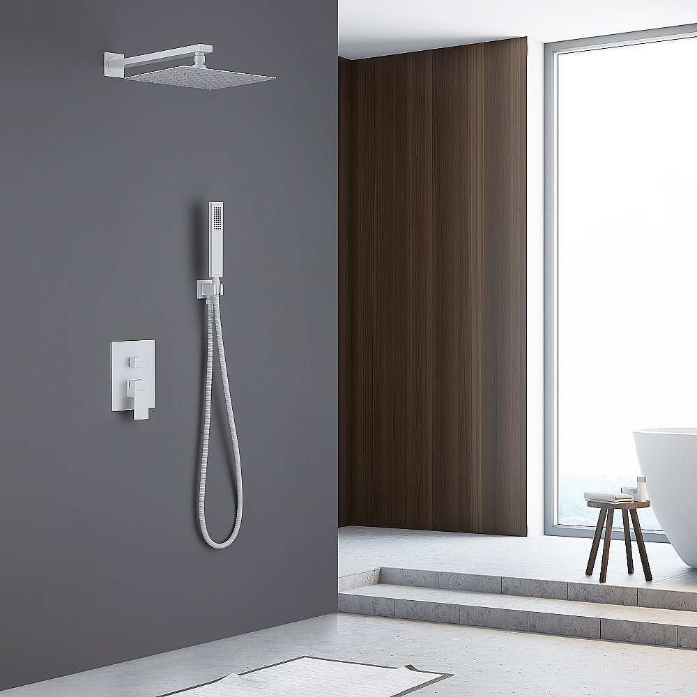 Душевая система ABBER Daheim AF8219W белая матовая купить в интернет-магазине сантехники Sanbest