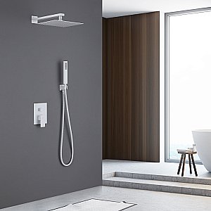 Душевая система ABBER Daheim AF8219W белая матовая купить в интернет-магазине сантехники Sanbest