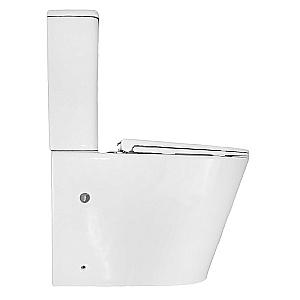 Унитаз напольный Azario Lander AZ-1257A белый, безободковый, с бачком, с крышкой микролифт, слив торнадо купить в интернет-магазине Sanbest