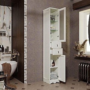 Пенал Опадирис Риспекто 30 слоновая кость для ванной в интернет-магазине сантехники Sanbest