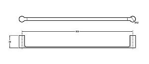 Полотенцедержатель Jacob Delafon SINGULIER 15205D-CP 61 см купить в интернет-магазине сантехники Sanbest
