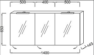 Зеркальный шкаф Jacob Delafon EB1370 140 купить в интернет-магазине сантехники Sanbest