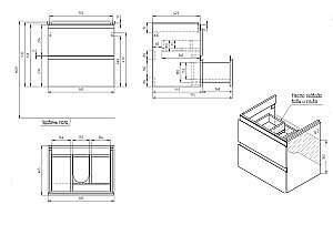 Мебель для ванной Cersanit Moduo 60 белая для ванной в интернет-магазине Sanbest