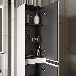 Пенал подвесной Sancos Smart PCN35W 35 белый глянец для ванной в интернет-магазине сантехники Sanbest