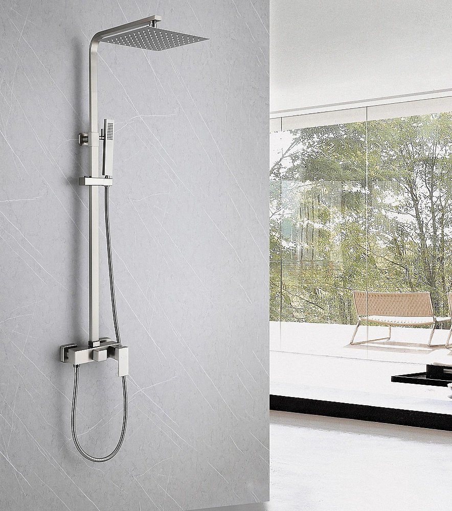 Душевая система ABBER Daheim AF8220SPL сатин купить в интернет-магазине сантехники Sanbest