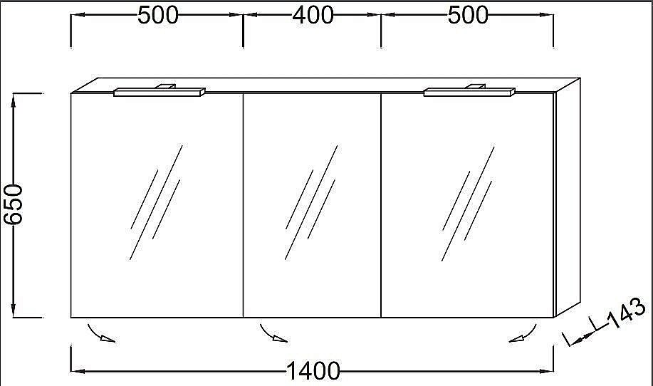 Зеркальный шкаф Jacob Delafon EB1370 140 купить в интернет-магазине сантехники Sanbest