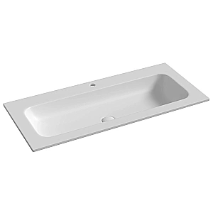 Тумба с раковиной Sancos Velta 100 VL100WG+CN7013 теплый серый матовая/раковина белая, с отверстием для ванной в интернет-магазине Sanbest