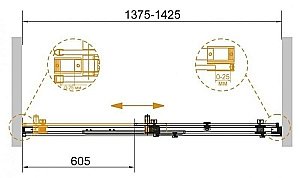 Душевая дверь Cezares STYLUS-SOFT-BF-1-140-C-Cr купить в интернет-магазине Sanbest