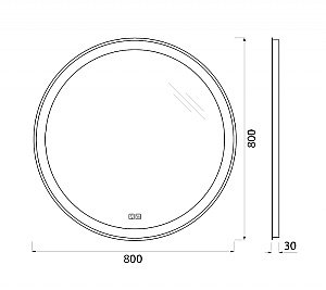 Зеркало BelBagno SPC-RNG-800 в ванную от интернет-магазине сантехники Sanbest