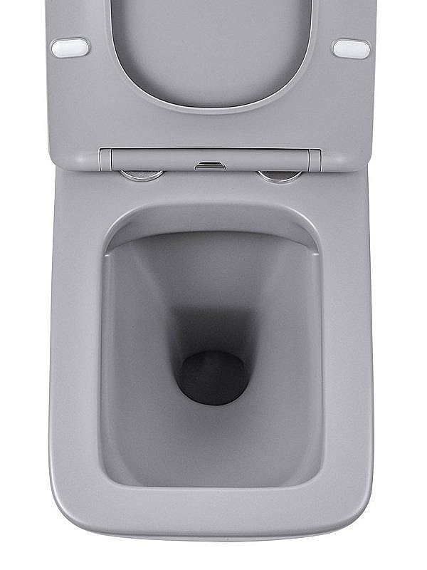 Унитаз подвесной Vincea Q-Line VT1-12MG безободковый, с крышкой микролифт, серый матовый купить в интернет-магазине Sanbest