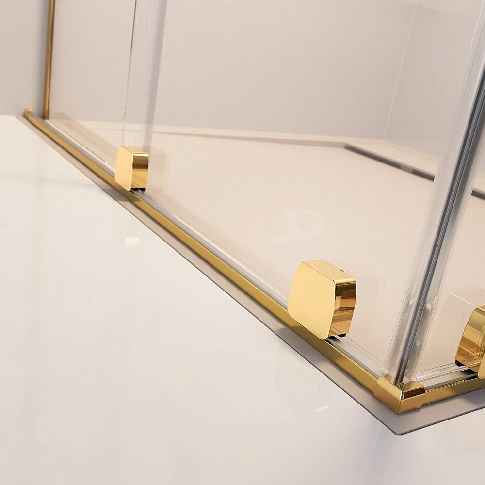 Шторка для ванны Radaway Furo SL Gold PND II 120 стекло прозрачное/профиль золото купить в интернет-магазине Sanbest