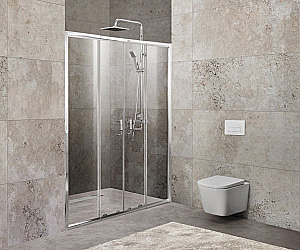 Душевая дверь BELBAGNO UNIQUE-BF-2-170/200-C-Cr стекло прозрачное/профиль хром купить в интернет-магазине Sanbest