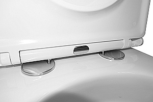 Унитаз напольный Azario Grado AZ-2141 UQ1 белый, безободковый, с бачком, с крышкой микролифт, слив торнадо купить в интернет-магазине Sanbest