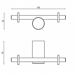 Крючок двойной ABBER Osten 316 AA1852BRG розовое золото брашированное купить в интернет-магазине сантехники Sanbest