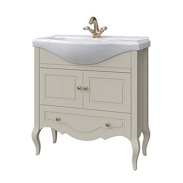 Тумба с раковиной Caprigo Verona 33523 80 бежевая для ванной в интернет-магазине Sanbest