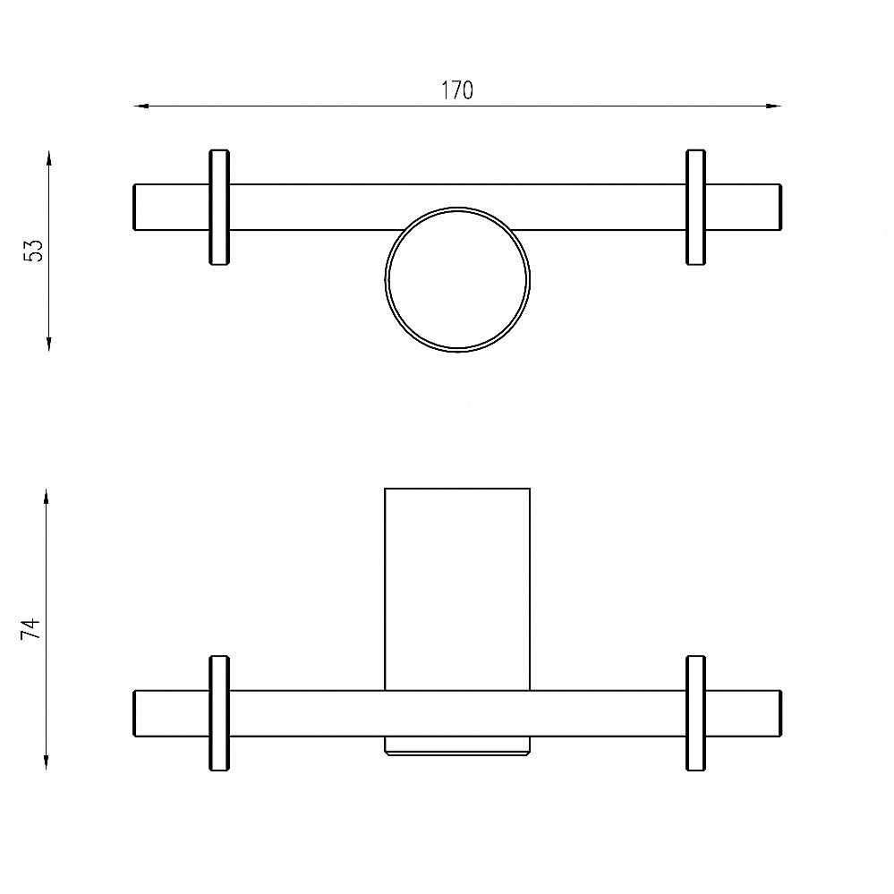 Крючок двойной ABBER Osten 316 AA1852BRG розовое золото брашированное купить в интернет-магазине сантехники Sanbest
