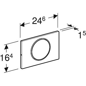 Кнопка для инсталляции Geberit Sigma 10 матовый хром купить в интернет-магазине сантехники Sanbest