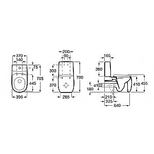 Унитаз напольный Roca Beyond 3420B9660 безободковый, с бачком, кофе купить в интернет-магазине Sanbest