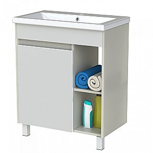 Тумба с раковиной Orange TOPLINE-Line TLIB60+RA белая для ванной в интернет-магазине Sanbest