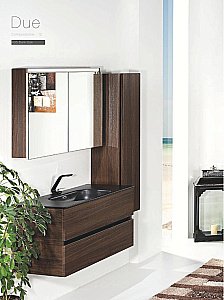 Зеркальный шкаф Armadi Art Vallessi дуб темный фактурный 80 купить в интернет-магазине сантехники Sanbest