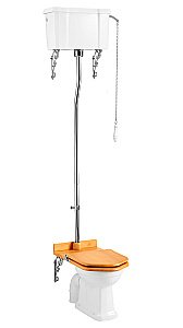 Унитаз Burlington P2-C28S с высоким бачком, ручка белая купить в интернет-магазине Sanbest