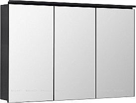 Зеркальный шкаф De Aqua Алюминиум 261762 120 черный купить в интернет-магазине сантехники Sanbest