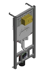 Унитаз подвесной Jacob Delafon STRUKTURA E21750RU-00 безободковый, с крышкой микролифт, с инсталляцией и черной кнопкой купить в интернет-магазине Sanbest