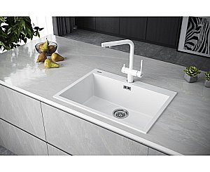 Кухонная мойка Paulmark Decoration 76 PM937650-WH белая матовая купить в интернет-магазине сантехники Sanbest