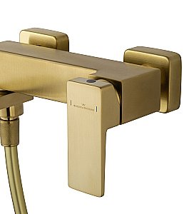 Смеситель для ванны с душем WONZON & WOGHAND CUBE 2.0 WW-88037068-BG брашированное золото купить в интернет-магазине сантехники Sanbest