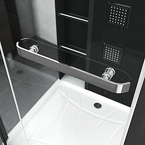 Душевая кабина Grossman Alba 90х90 GR221 стекло прозрачное/профиль черный матовый купить в интернет-магазине Sanbest