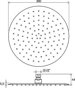 Насадка для душа круглая Ravak Slim Chrome 984.00 купить в интернет-магазине сантехники Sanbest