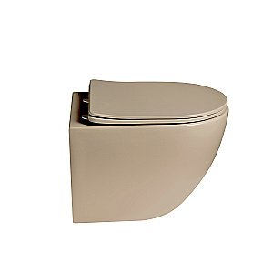 Унитаз подвесной Vincea Globo VT1-14STMC безободковый, смыв торнадо, с крышкой микролифт, капучино матовый купить в интернет-магазине Sanbest
