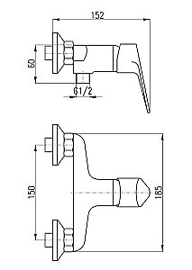 Смеситель для душа Rav-Slezak VICTORIA VI281.5 купить в интернет-магазине сантехники Sanbest